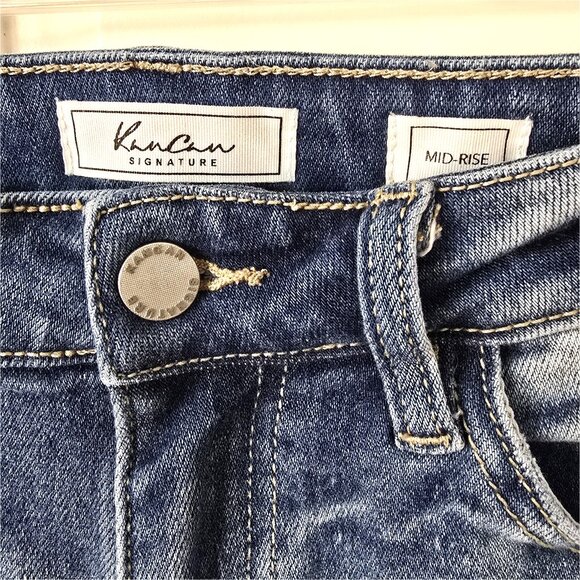 KANCAN The Buckle Distressed Denim Bermuda Jean Shorts 26 - Picture 11 of 15